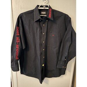 Vintage RESISTOL Rodeo Best All Around Shirt Western Men's Large Hong Kong